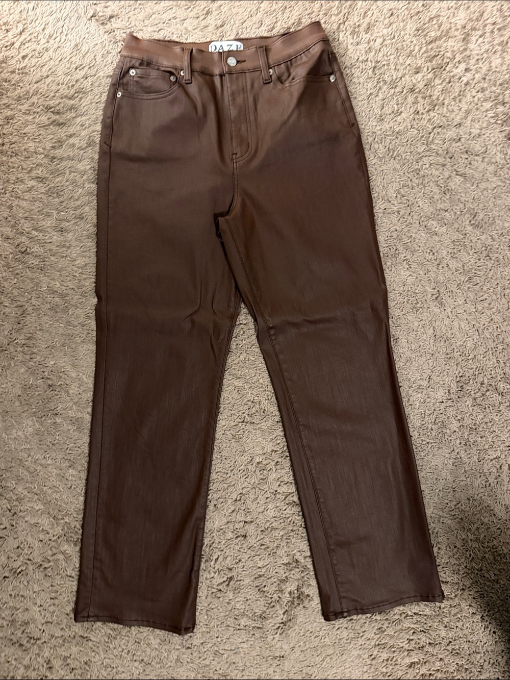 DAZE Women’s Brown Straight-Leg Jeans